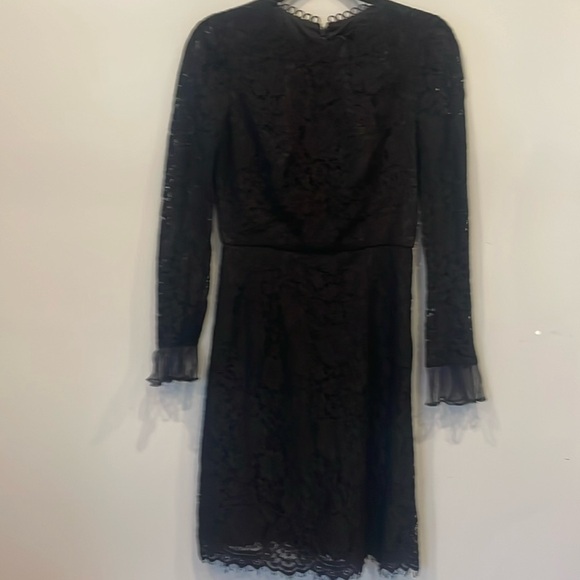 J. Crew black lace long sleeve dress like new - Picture 1 of 3
